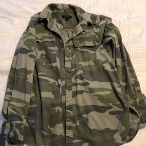 J Crew Camo Button Down